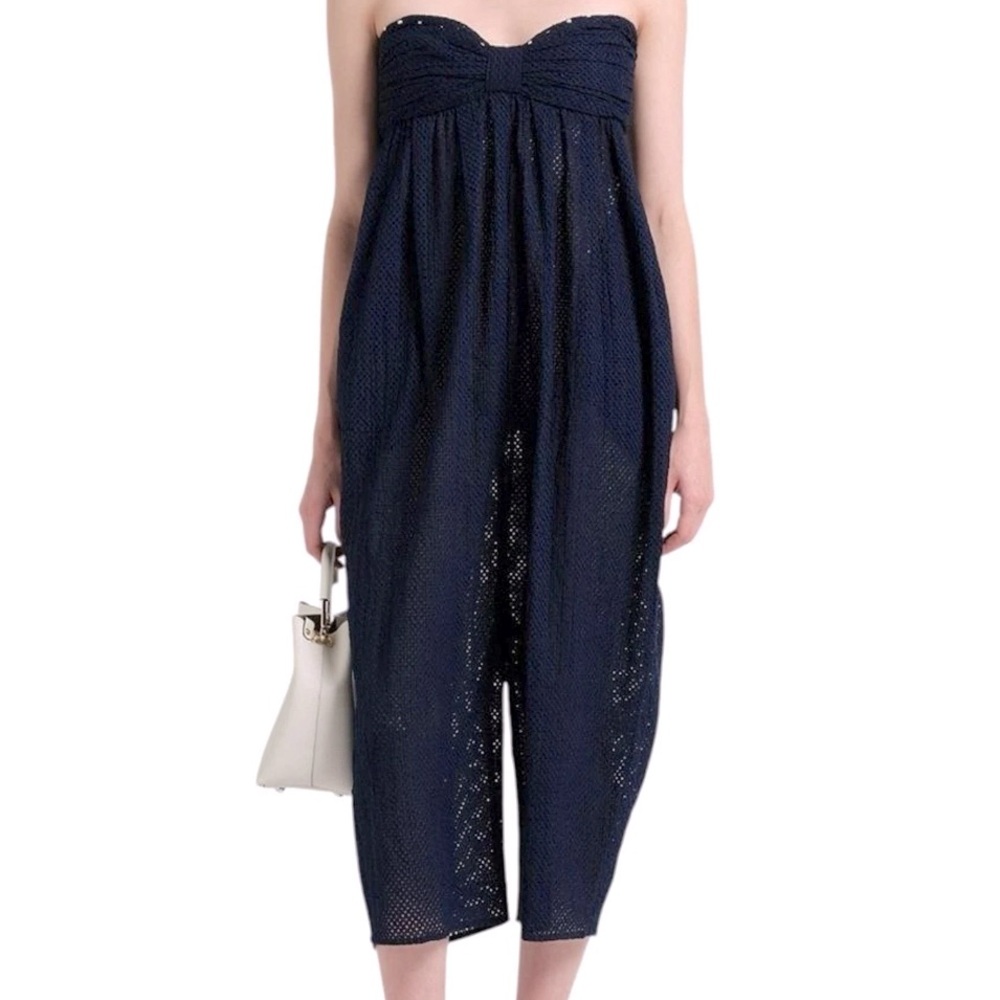 Marysia Resort Cotton Mesh Jumpsuit S/XS